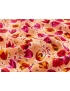 Mtr. 1.45 Silk Crêpe de Chine Fabric Floral Apricot Pink - Luigi Verga