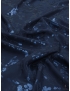 Tessuto Jacquard Seta Laminato Astratto Blu Scuro - Made in Como