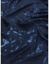 Tessuto Jacquard Seta Laminato Astratto Blu Scuro - Made in Como