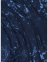 Tessuto Jacquard Seta Laminato Astratto Blu Scuro - Made in Como
