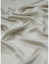 Pure Silk Satin Fabric Silver Birch