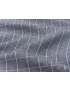 Mtr. 1.80 Twill Fabric Checked Blue Brown  