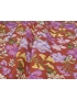 Linen Fabric Floral Red - Pierre Cardin