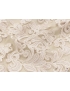 Embroidered Lace Fabric Foliage Beige