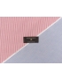 Cotton & Silk Fabric Pinstripe Double Face Red Blue Tessitura di Novara