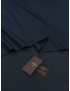 Pure Silk Raincoat Fabric Dark Blue Tessitura di Novara