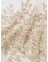Tessuto Tulle Ricamato Floreale Albicocca Pesca Verde Lime
