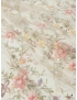 Embroidered Tulle Fabric Floral Pink Green Coral