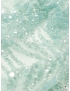 Embroidered Tulle Fabric Aqua Green