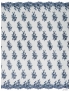 Embroidered Tulle Fabric Floral Ultramarine Blue
