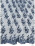 Embroidered Tulle Fabric Floral Ultramarine Blue