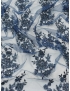 Embroidered Tulle Fabric Floral Ultramarine Blue