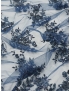 Embroidered Tulle Fabric Floral Ultramarine Blue