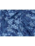 Embroidered Tulle Fabric Navy Blue