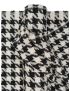 Chanel Fabric Houndstooth SIlver Lamé Black Silk White 