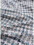Viscose Blend Tweed Fabric Houndstooth Blue White 