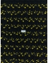 Mtr. 1.50 Fringe Embroidered Tulle Floral Fabric Black Yellow Emanuel Ungaro